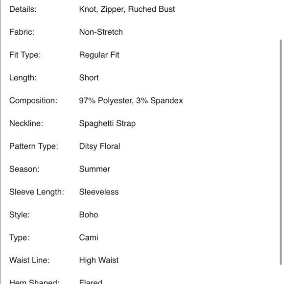 Knotted Shoulder Bust Ditsy Floral Dress - Picture 4 of 4